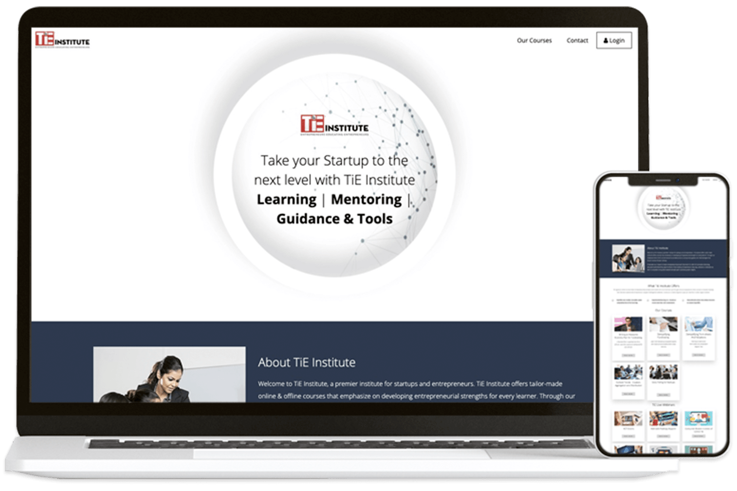 TiE Institute Screenshort